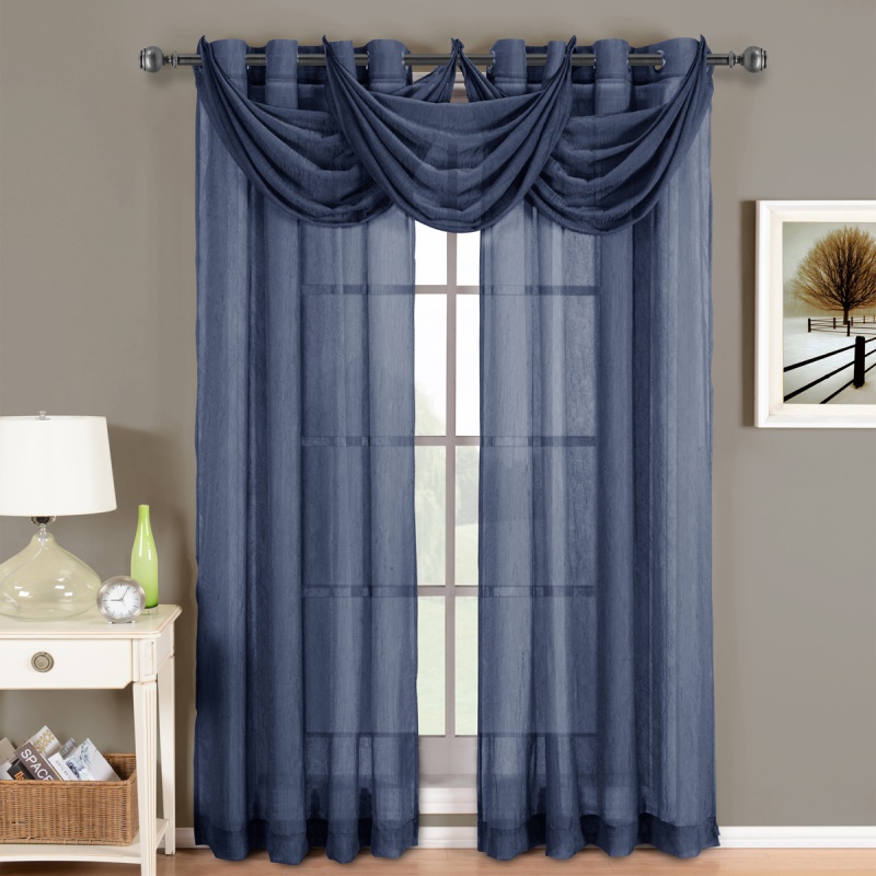 Navy Curtain Panels in Curtain
