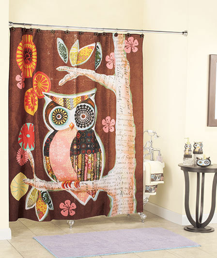 Owl Shower Curtains in Curtain