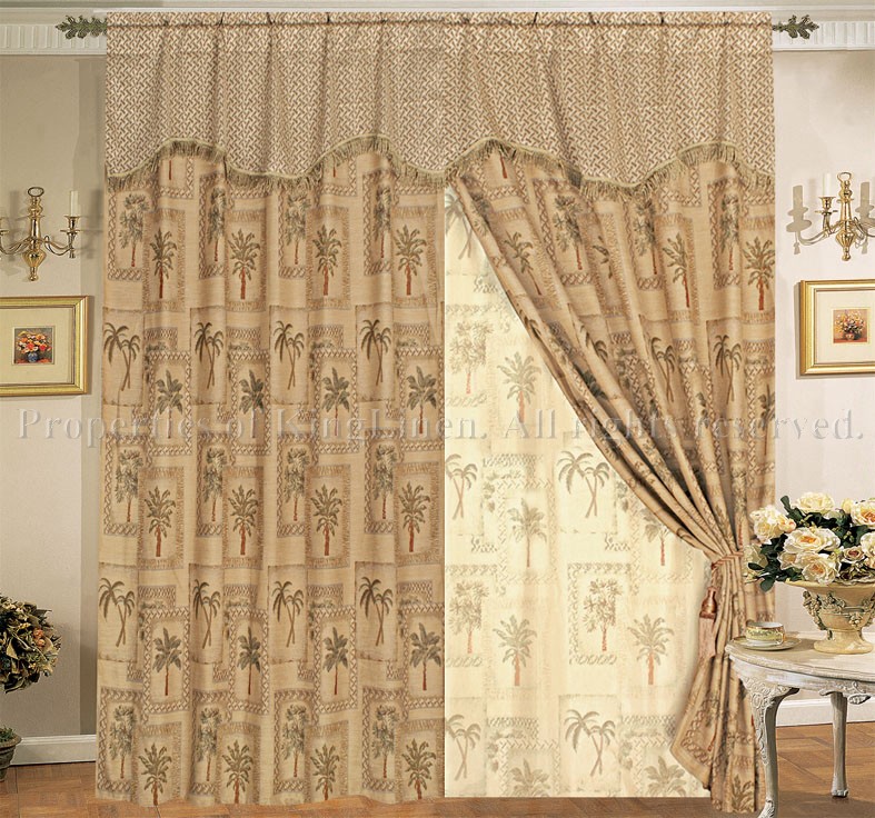 Palm Tree Curtains in Curtain