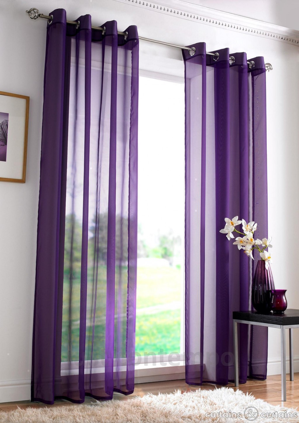Purple Curtain in Curtain