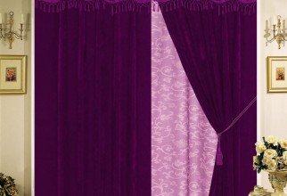 600x681px Purple Velvet Curtains Picture in Curtain