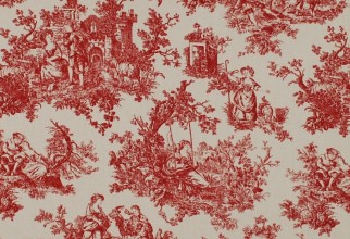 1023x815px Red Toile Curtains Picture in Curtain