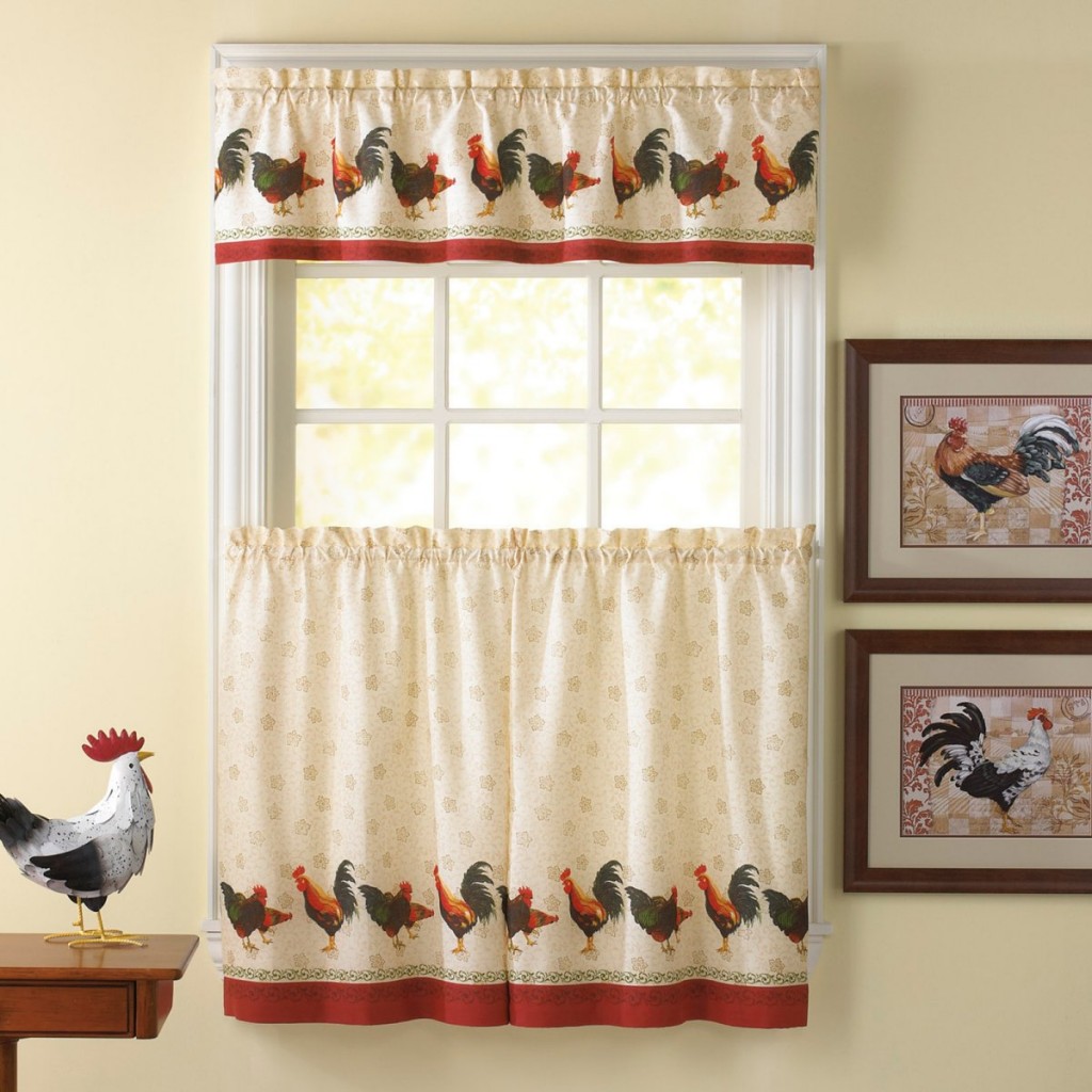 Rooster Kitchen Curtains in Curtain