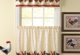 1200x1200px Rooster Kitchen Curtains Picture in Curtain