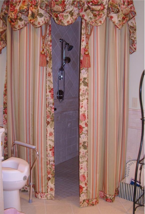 Shower Curtain Track in Curtain