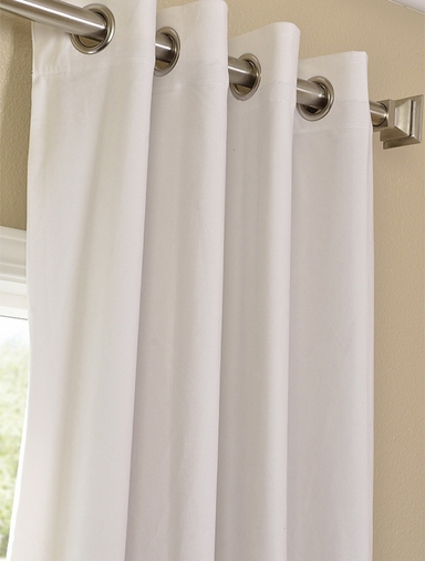 White Velvet Curtains in Curtain