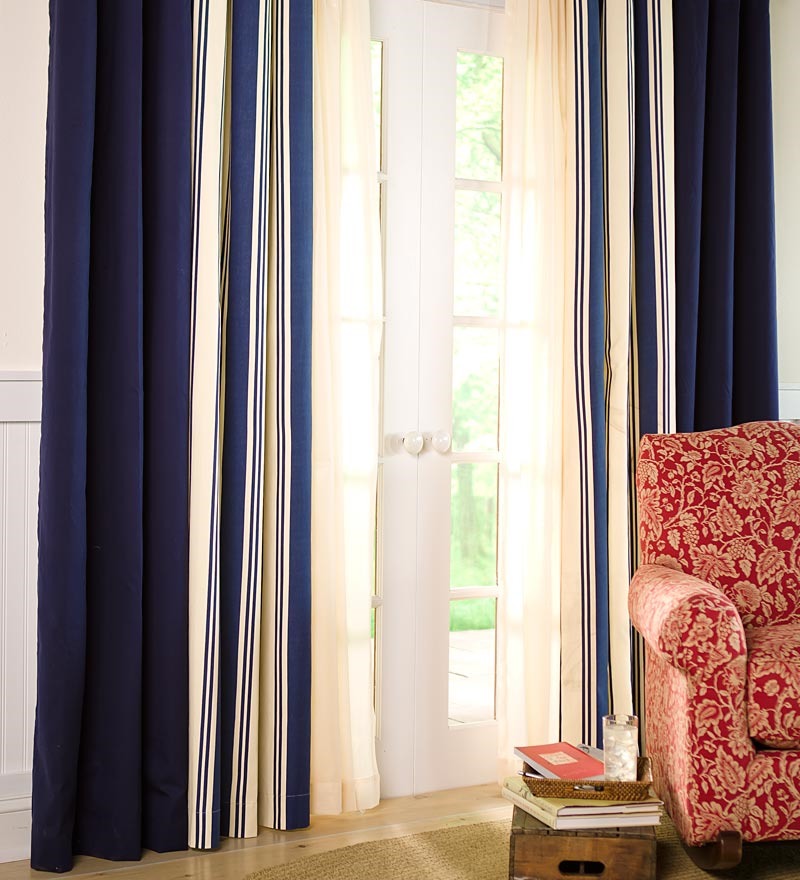 Wide Stripe Curtains in Curtain