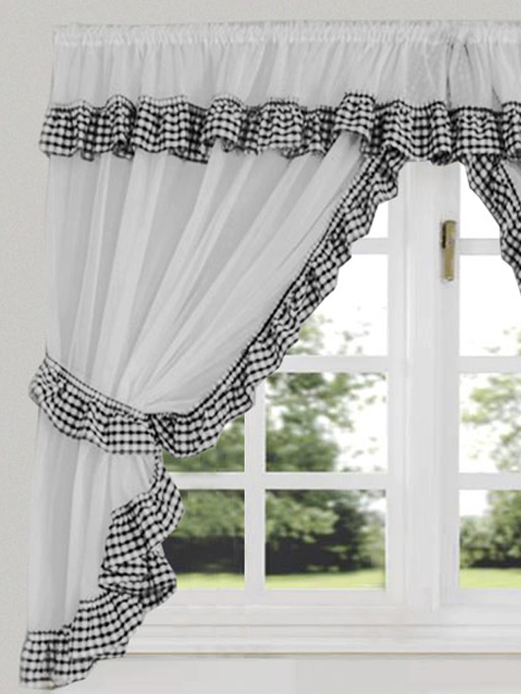 Black And White Kitchen Curtains in Curtain
