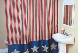 500x500px Americana Shower Curtain Picture in Curtain