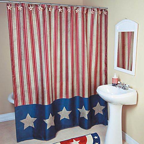 Americana Shower Curtain in Curtain