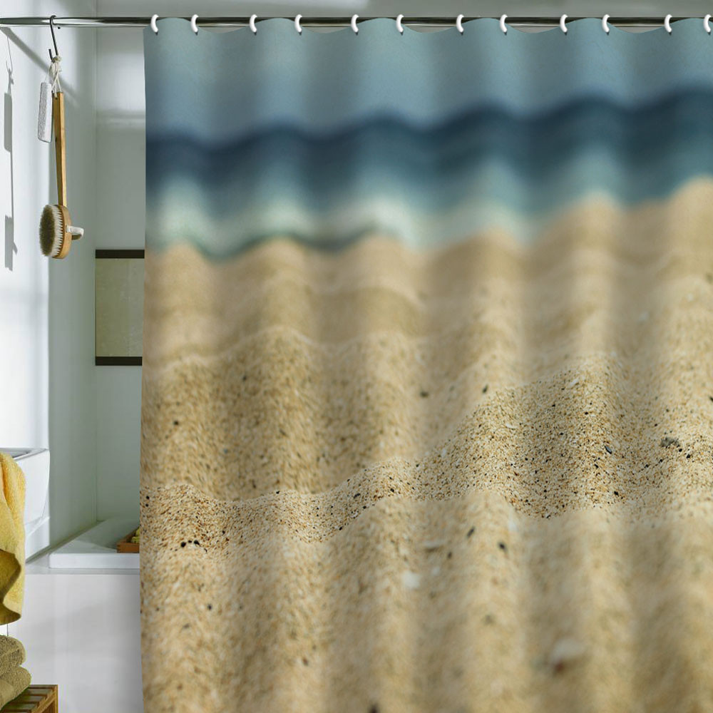 Beach Theme Shower Curtains in Curtain