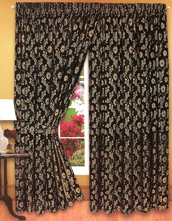 Black And Gold Curtains in Curtain