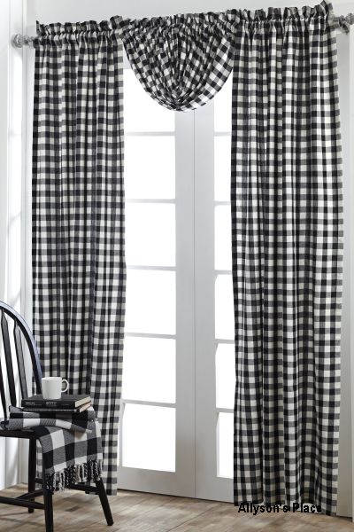 Black And White Checkered Curtains in Curtain