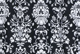 500x500px Black And White Damask Shower Curtain Picture in Curtain