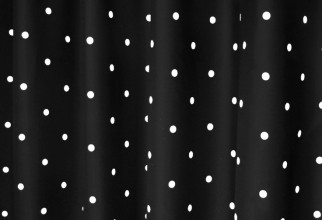 736x1015px Black And White Polka Dot Shower Curtain Picture in Curtain