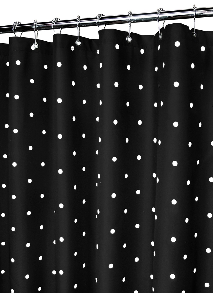 Black And White Polka Dot Shower Curtain in Curtain