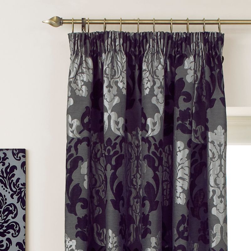 Black Damask Curtains in Curtain