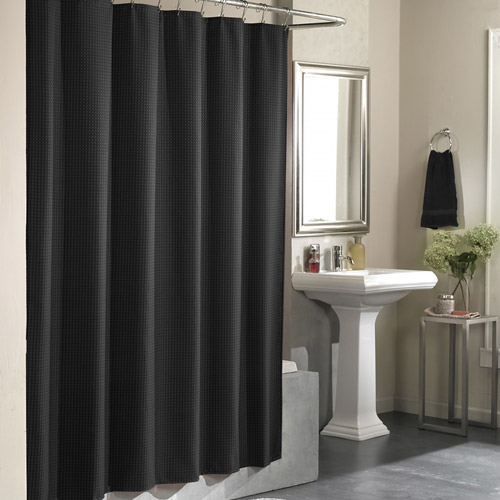 Black Shower Curtain Liner in Curtain