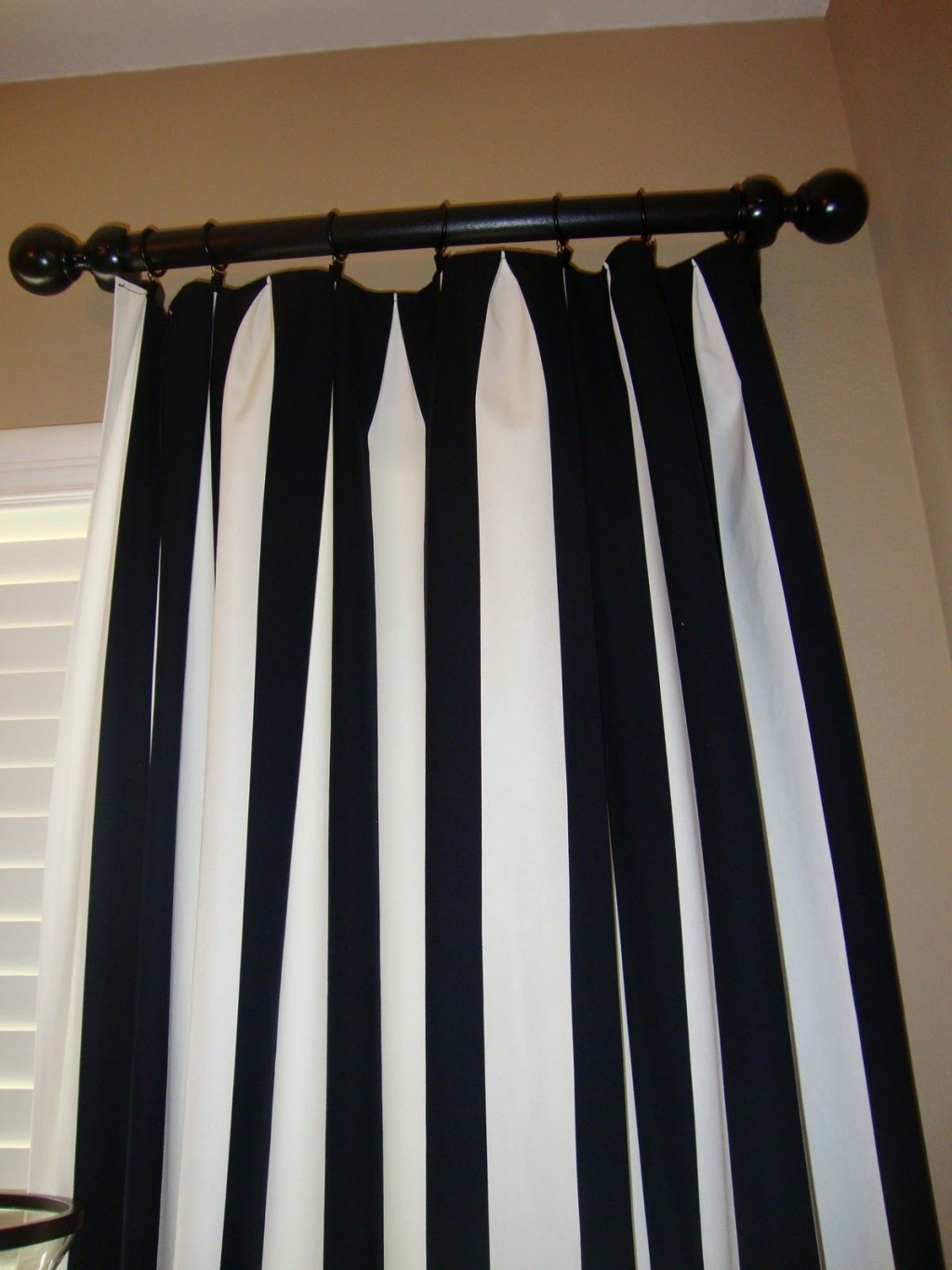 Black White Striped Curtains in Curtain