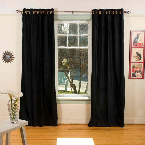 Black Window Curtains in Curtain