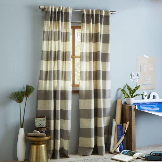 Bold Striped Curtains in Curtain