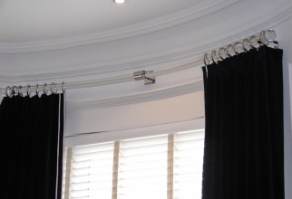 736x552px Bow Window Curtain Rods Picture in Curtain