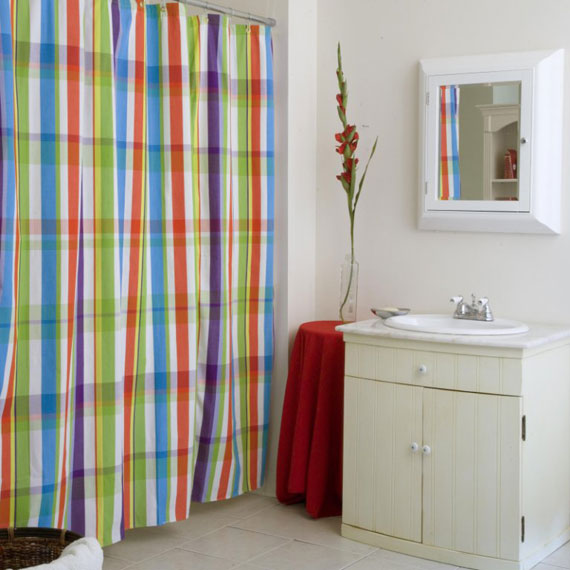 Bright Shower Curtains in Curtain