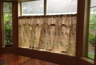 736x549px Burlap Kitchen Curtains Picture in Curtain