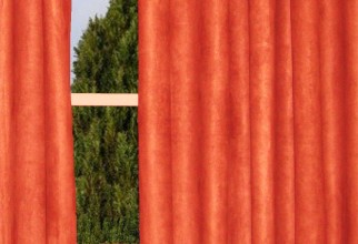 850x1244px Burnt Orange Shower Curtain Picture in Curtain