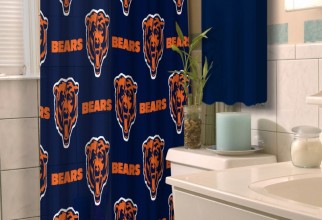 800x800px Chicago Bears Shower Curtain Picture in Curtain