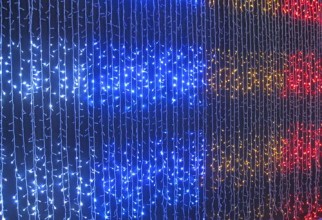 500x400px Christmas Light Curtain Picture in Curtain