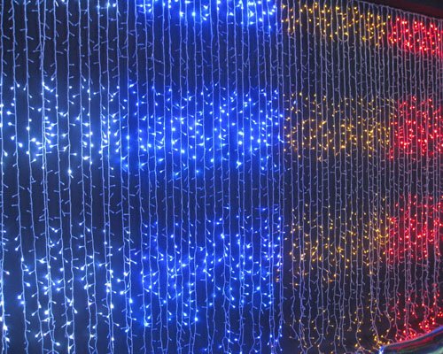 Christmas Light Curtain in Curtain