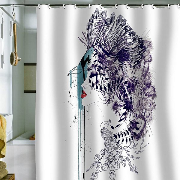 Contemporary Shower Curtain in Curtain