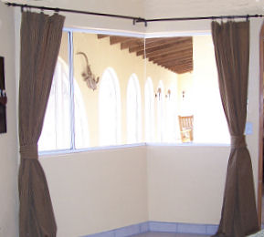 Corner Window Curtain Rods in Curtain
