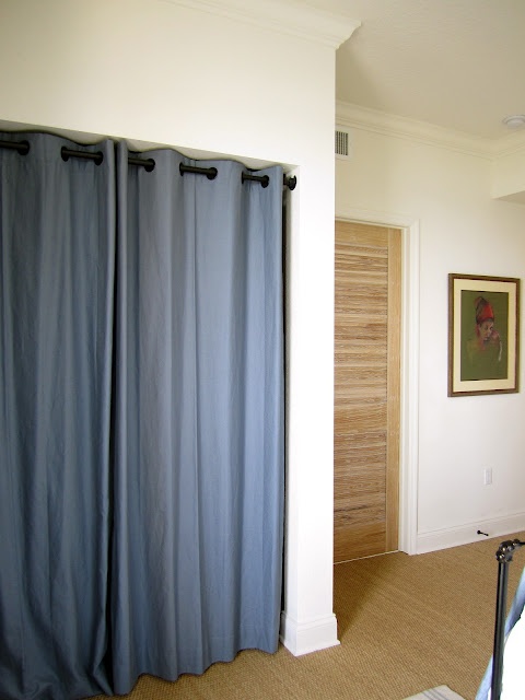 Curtains As Closet Doors in Curtain