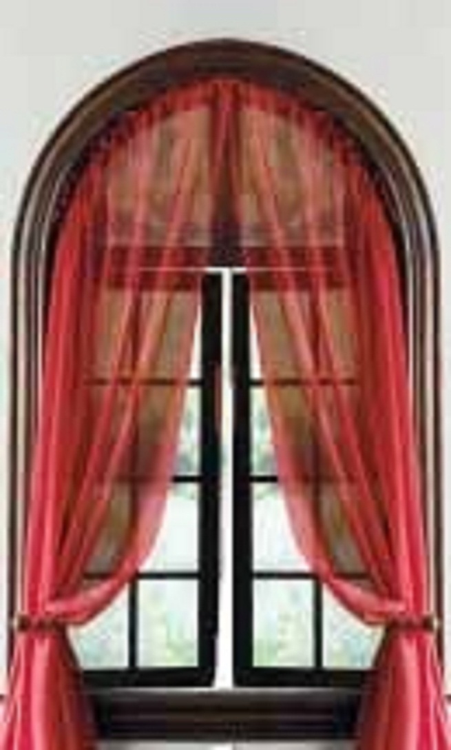 Curved Window Curtain Rods in Curtain