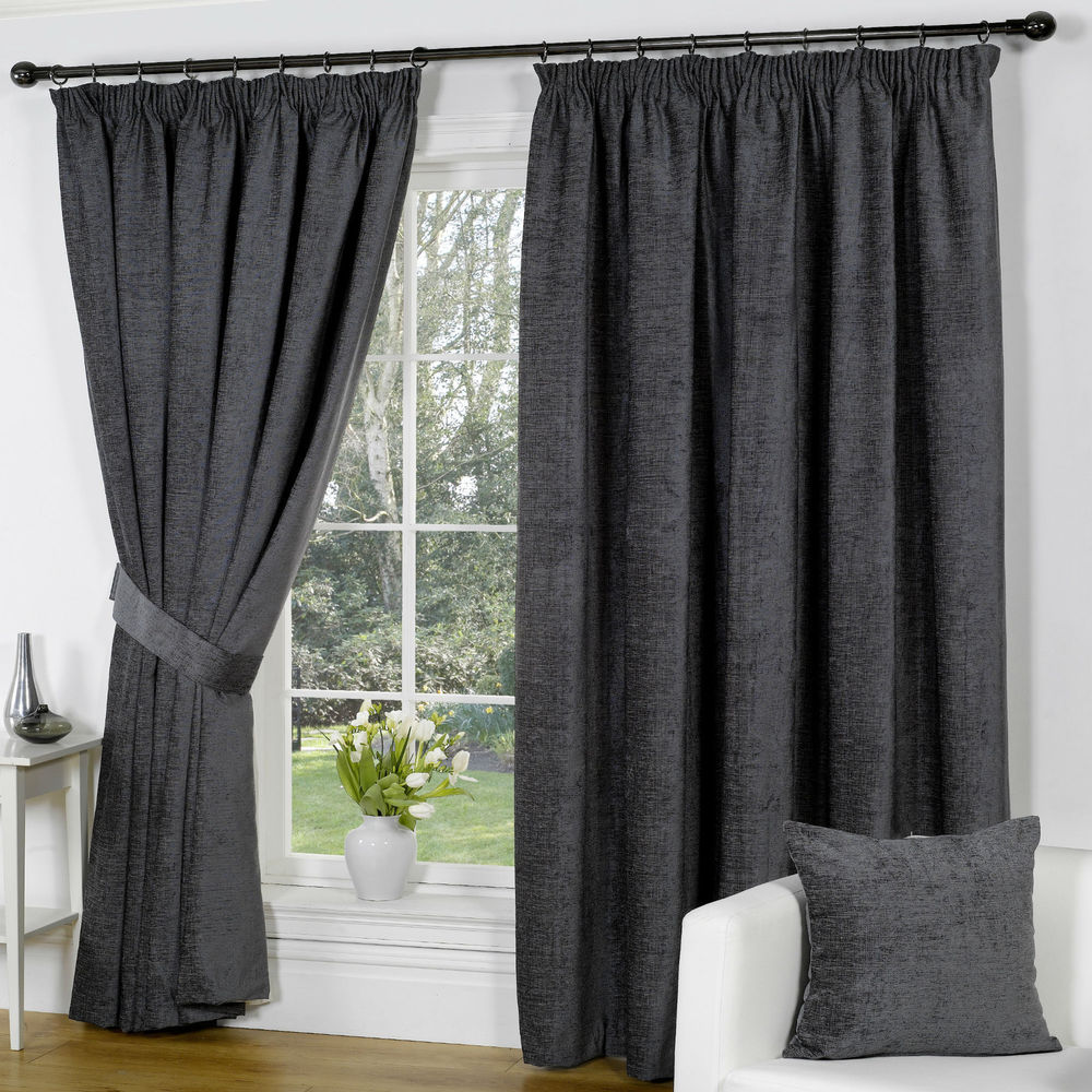 Dark Grey Curtains in Curtain
