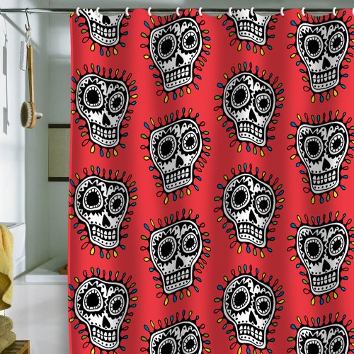 Day Of The Dead Shower Curtain in Curtain