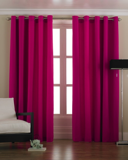 Fuchsia Curtains in Curtain