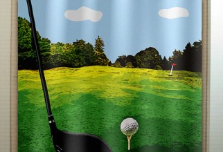 570x656px Golf Shower Curtain Picture in Curtain