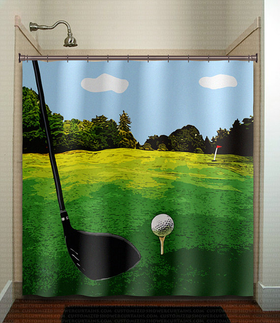 Golf Shower Curtain in Curtain