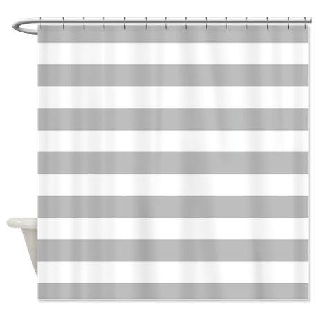 Gray And White Shower Curtain in Curtain