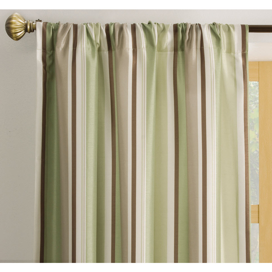Green Striped Curtains in Curtain