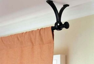 736x587px Hanging A Curtain Rod Picture in Curtain