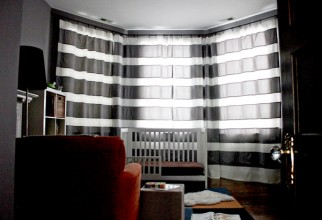 600x413px Horizontal Stripe Curtain Picture in Curtain