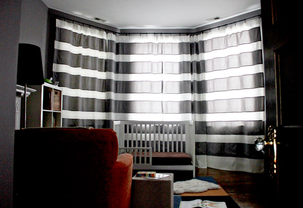 Horizontal Stripe Curtain in Curtain