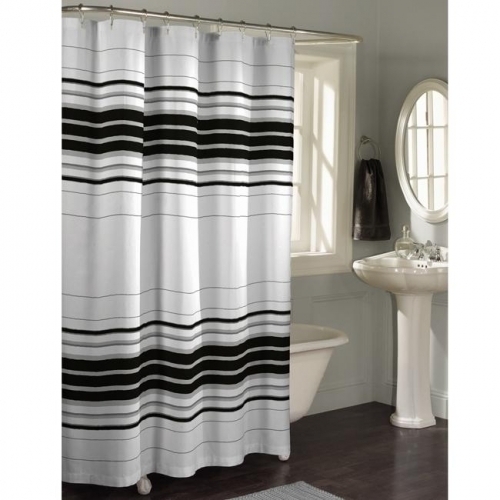 Horizontal Stripe Shower Curtain in Curtain