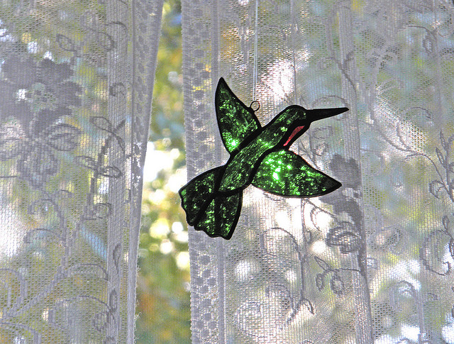 Hummingbird Shower Curtain in Curtain