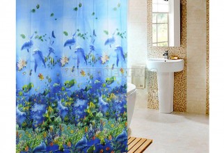 1000x1000px Light Blue Shower Curtain Picture in Curtain