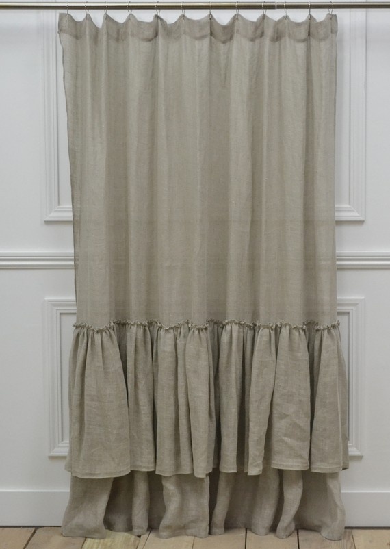 Linen Shower Curtains in Curtain